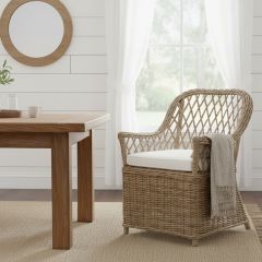 Woven Rattan Classic Country Armchair