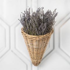 Woven Rattan Cone Wall Basket