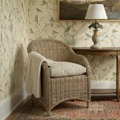 Woven Rattan Curved Arm Chair With Cushion