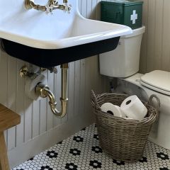 Woven Rattan Handled Planter