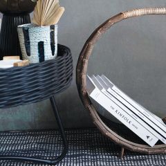 Woven Rattan Log Holder