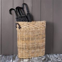 Woven Rattan Oval Basket Stand