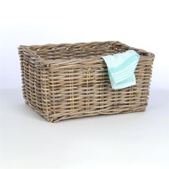 Woven Rattan Rectangle Storage Basket