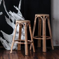 Woven Rattan Seat Cabana Stool