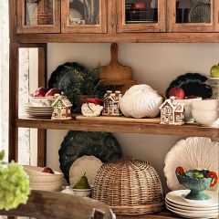 Woven Rattan Tray With Dome Cover