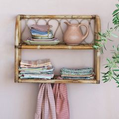 Woven Rattan Wall Shelf