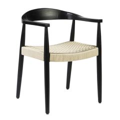Woven Rope Wood Dining Chair