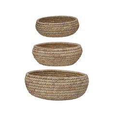 Woven Round Basket Bowl Set of 3