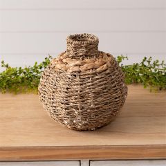 Woven Seagrass Bulb Vase