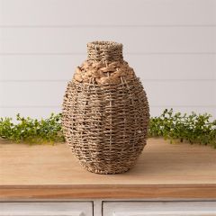 Woven Seagrass Floral Vase