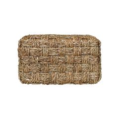 Woven Seagrass Pouf Ottoman