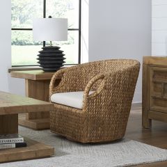 Woven Swivel Lounge Chair