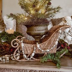 Woven Wicker Sleigh 18 Inch