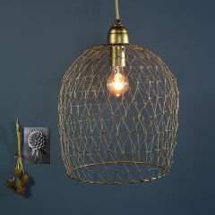 Woven Wire Dome Pendant Light