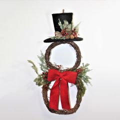 Wreath Snowman Wall Decor
