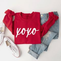 XOXO Red and White Sweatshirt