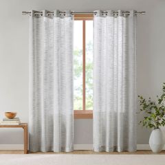 Yarn Dyed Sheer Curtain Panel Set of 2