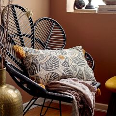 Zebra Shell Print Lumbar Pillow