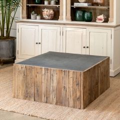 Zinc Top Farmhouse Coffee Table