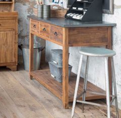 Zinc Top Farmhouse Table