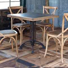 Zinc Top Square Farmhouse Cafe Table