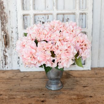 Pretty in Pink Faux Hydrangea Stem Set of 6