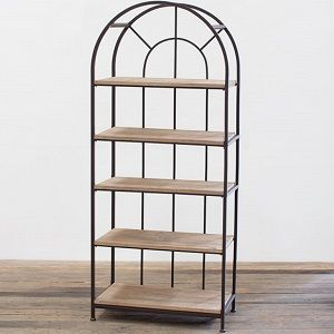 Tall Arched Metal Bookshelf