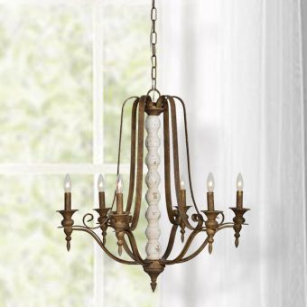 6 Light Sophisticated Farmhouse Chandelier