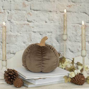 Autumn Classics Plush Fabric Pumpkin 7.5 Inch