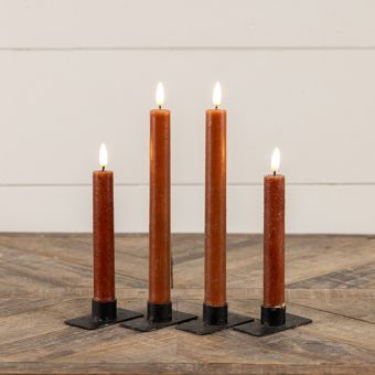 Beautiful Bronze Taper Candle Set of 2