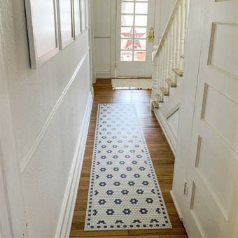 Blooming Flower Vinyl Mat Rug
