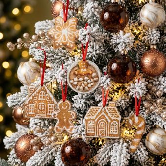 Christmas Cookie Mini Ornament Set of 6