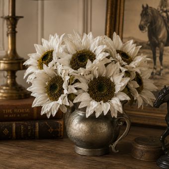 Creamy Classic Sunflower Pick