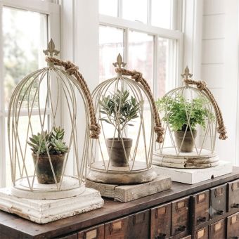 Crown Style Decorative Cloche Set of 3