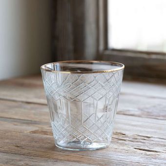 Cut Glass Votive Holder Set of 2