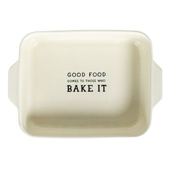 Good Food Comes Stoneware Baking Dish