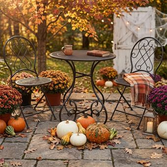 Elegant Gardens 3 Piece Outdoor Bistro Set