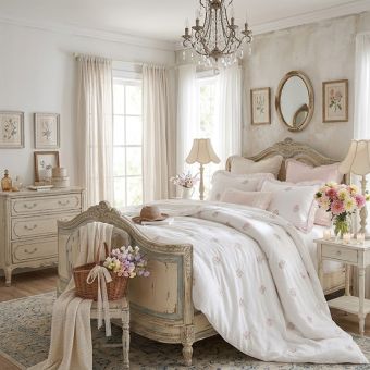 Embroidered Blossoms Quilt and Shams Set