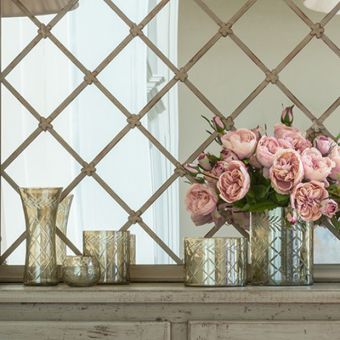 Etched Glass Accent Element Set of 5