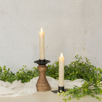 Flickering Flame 6.75 Inch Taper Candle Set of 2