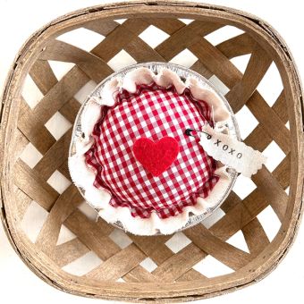 Gingham Check Mini Fabric Pie