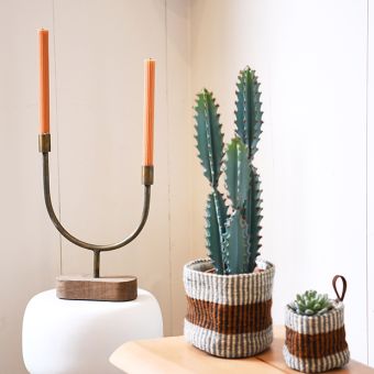 Modern Farmhouse Asymmetrical Candle Holder 14 inch