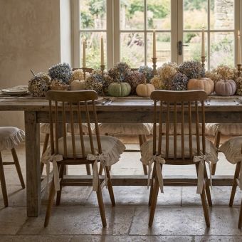 Natural Farmhouse Spindle Back Dining Chair