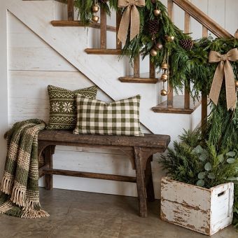 Reclaimed Wood Rustic Farmhouse Bench