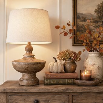 Rustic Compote Base Table Lamp