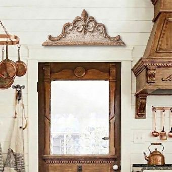 Scrolled Rustic Architectural Wall Hanging