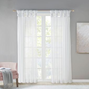 Sheer Twist Tab Curtain Panels Set of 2