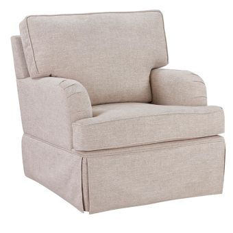 Simply Neutral Farmhouse Swivel Rocker Accent Chair | SHIPS FREE