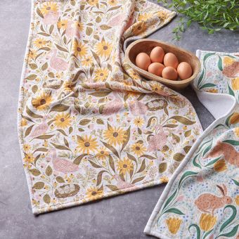 Spring Goose Floral Kitchen Towel