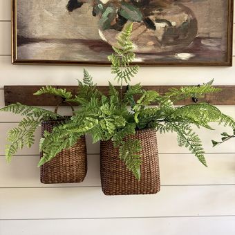 Tall Rattan Door Basket Set of 2